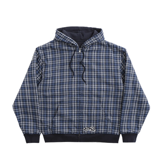 Yardsale XXX Reversible Flannel Hoodie Blue