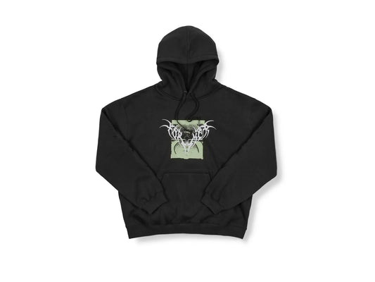 Former Merchandise - TRIBAL CRUX HOOD - Worn Black - ARROW & BEAST