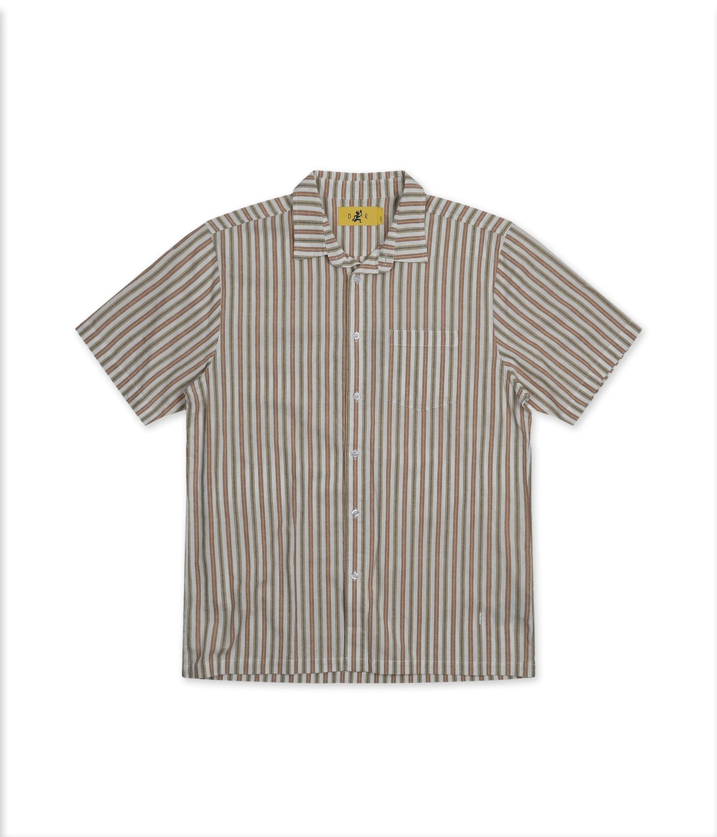 Former Merchandise - REYNOLDS STRIPED SS SHIRT - OCHRE - ARROW & BEAST