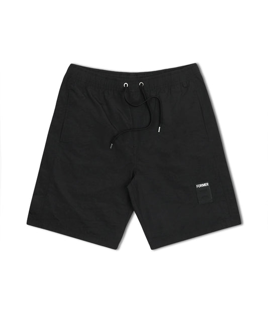 Former Merchandise - SWANS BAGGY SWIM TRUNK - BLACK - ARROW & BEAST