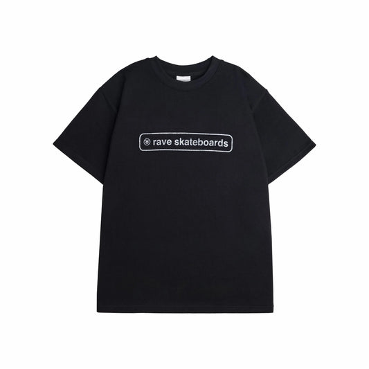 Rave Skateboards - CORE LOGO tee - Black - ARROW & BEAST