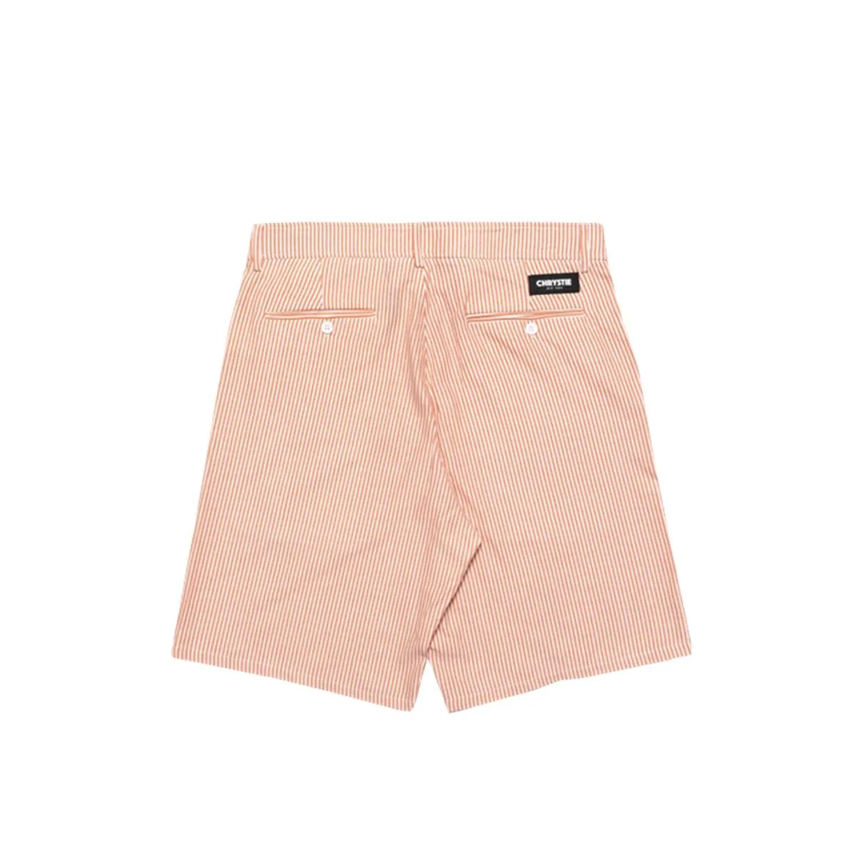 Chrystie NYC Chrystie OG Logo Seersucker Short Pants Orange Stripes - ARROW & BEAST