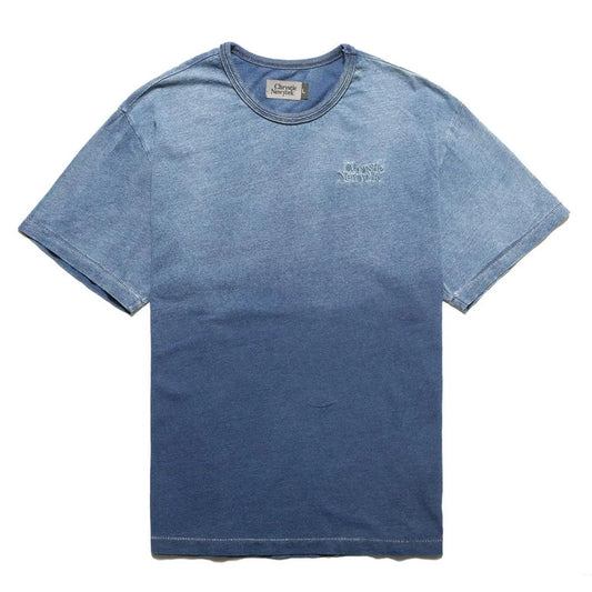 Chrystie NYC Prm Indigo Dye Classic Logo Tee Indigo - ARROW & BEAST