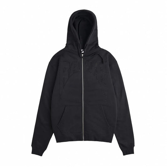 Rave Skateboards - ACADEMY hoodie black rhinestones - ARROW & BEAST