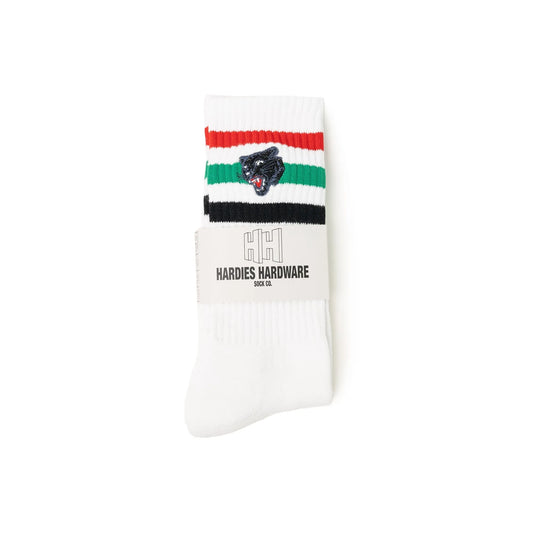 Hardies Hardware - Embroidered Panther Striped Sock - ARROW & BEAST