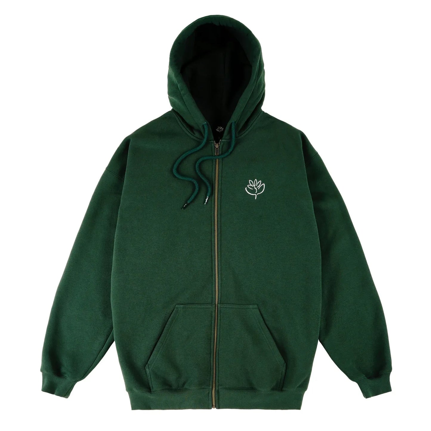 Magenta Skateboards - LE BAISER ZIPPED HOODIE - FORREST GREEN - Forest Green - ARROW & BEAST