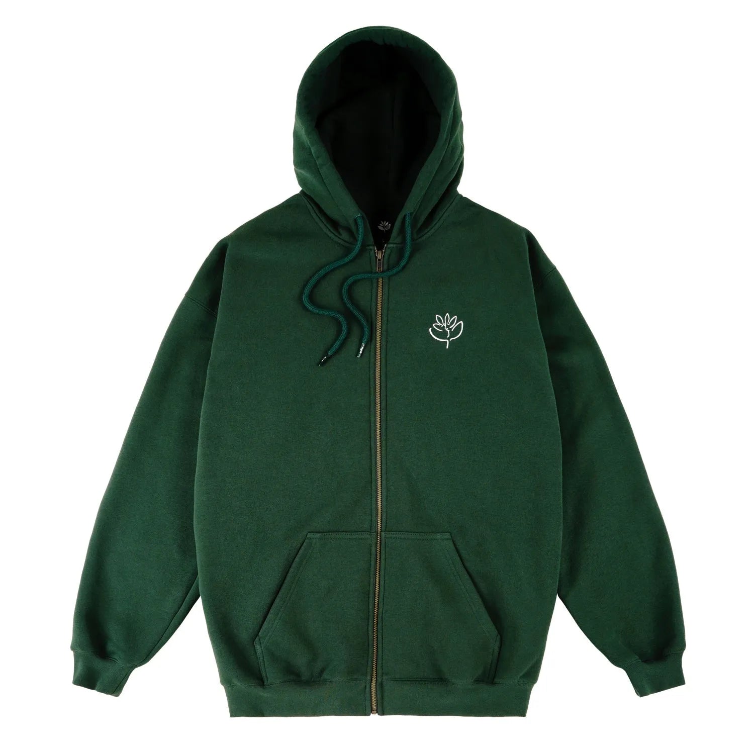 Magenta Skateboards - LE BAISER ZIPPED HOODIE - FORREST GREEN - Forest Green - ARROW & BEAST