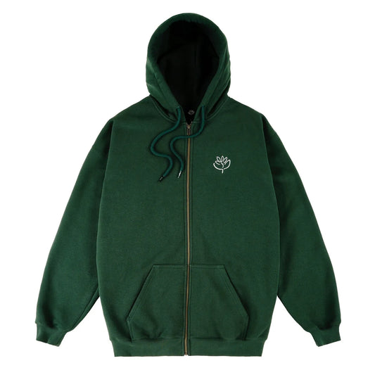 Magenta Skateboards - LE BAISER ZIPPED HOODIE - FORREST GREEN - Forest Green - ARROW & BEAST