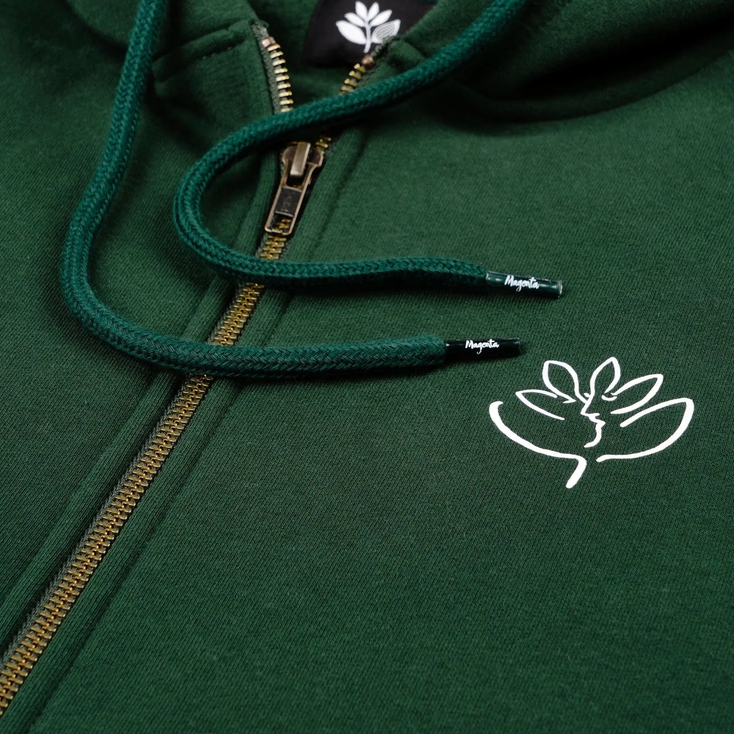 Magenta Skateboards - LE BAISER ZIPPED HOODIE - FORREST GREEN - Forest Green - ARROW & BEAST