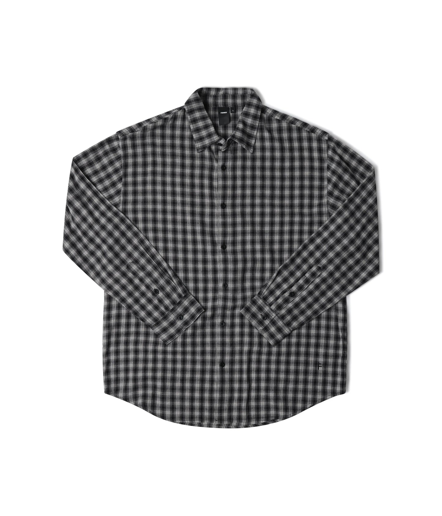Former Merchandise - VIVIAN CHECK LS SHIRT Grey Check - Grey Check - ARROW & BEAST