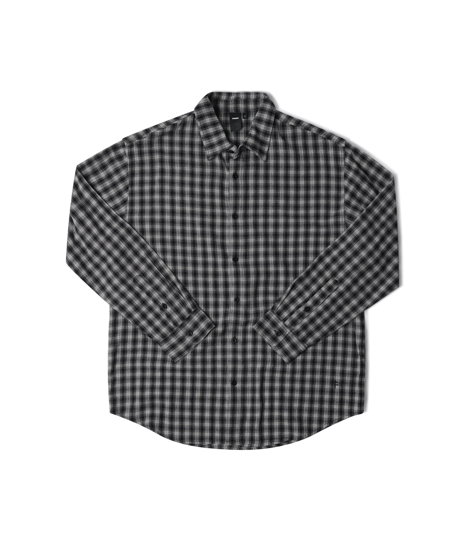 Former Merchandise - VIVIAN CHECK LS SHIRT Grey Check - Grey Check - ARROW & BEAST