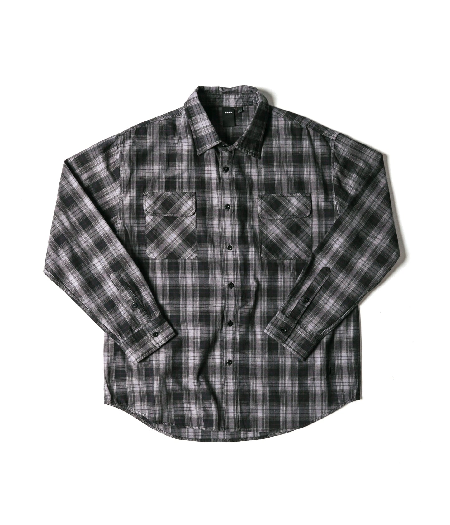 Former Merchandise - VIVIAN PLAID LS SHIRT Shadow - Shadow - ARROW & BEAST