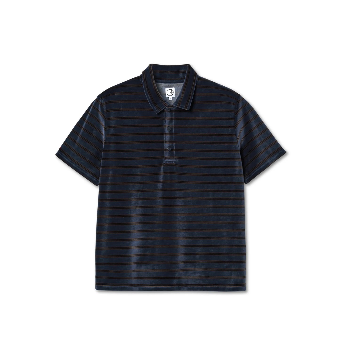 Polar Skate Co. Velour Polo Shirt Grey Blue - ARROW & BEAST