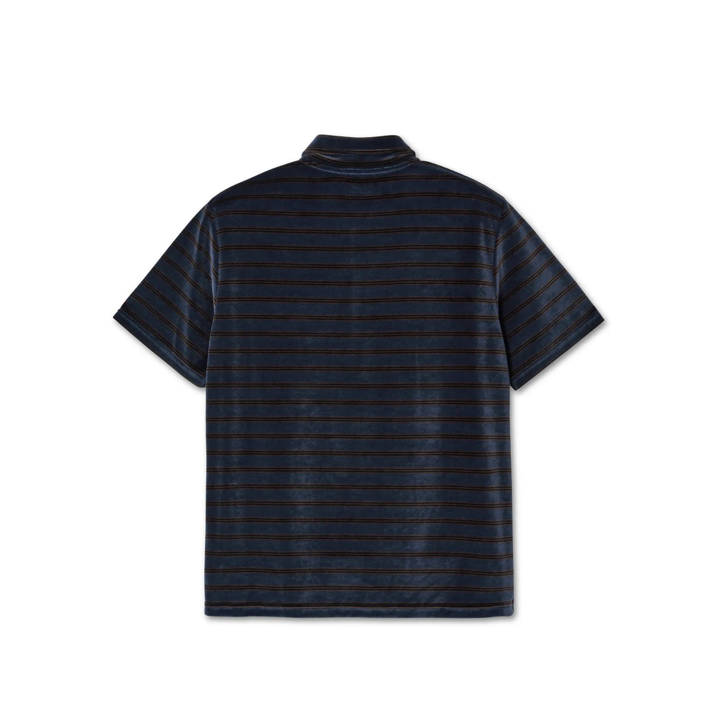 Polar Skate Co. Velour Polo Shirt Grey Blue - ARROW & BEAST