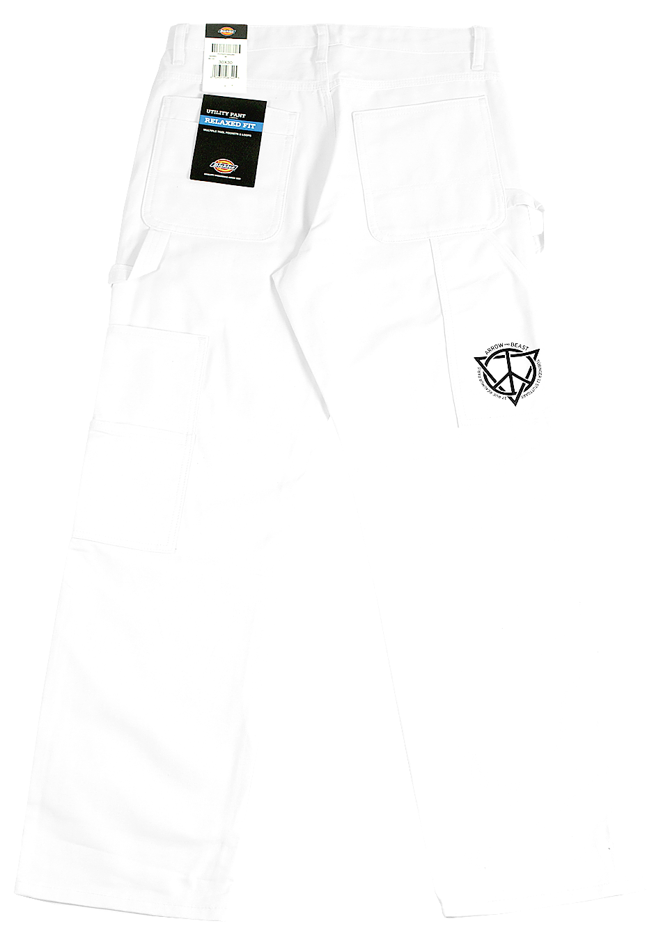 Arrow & Beast x Dickies "Blank Spectrum" Utility Pants White - ARROW & BEAST