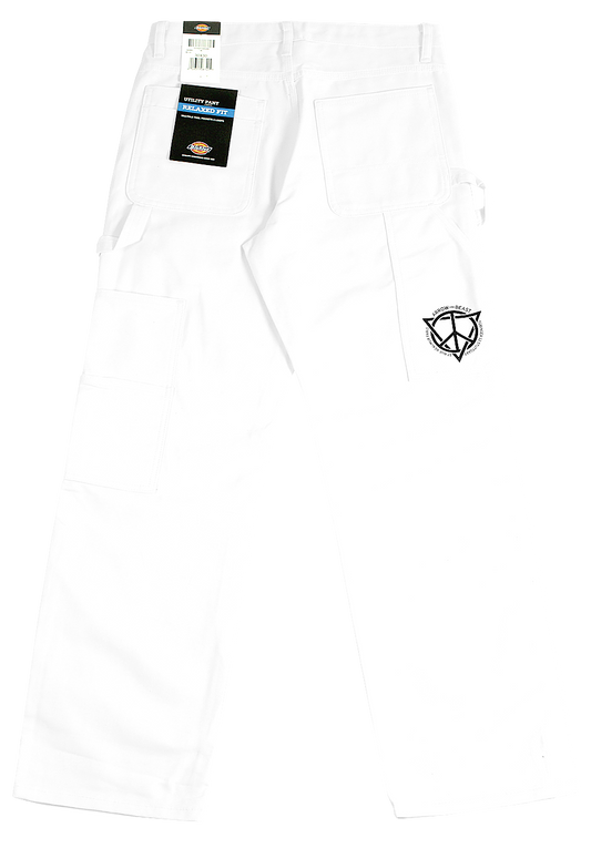 Arrow & Beast x Dickies "Blank Spectrum" Utility Pants White - ARROW & BEAST