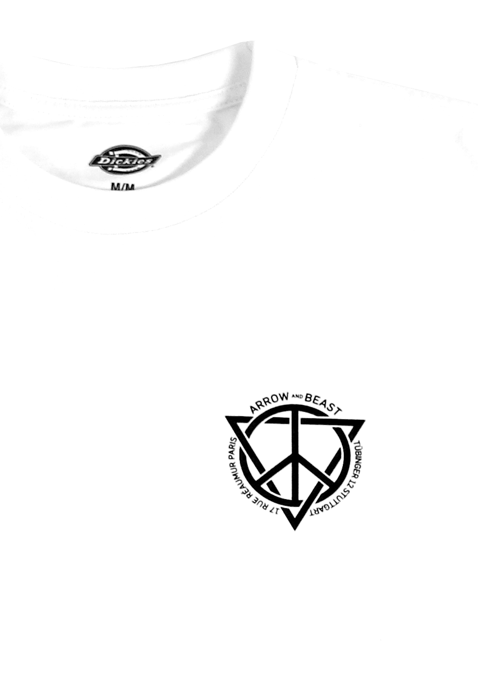 Arrow & Beast x Dickies "Blank Spectrum" Tee White - ARROW & BEAST