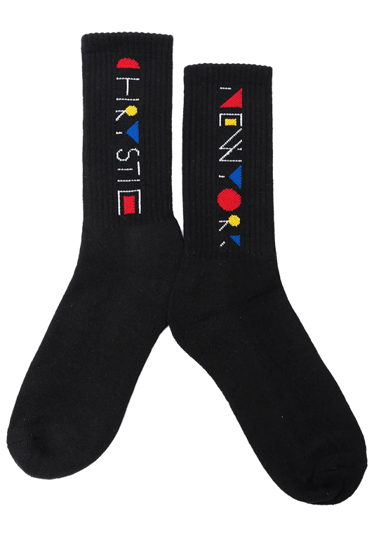 Chrystie NYC De Stijl Logo Socks Black - ARROW & BEAST
