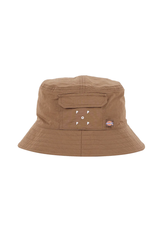Dickies Skate x Pop Trading Co Bucket Hat Rain Drum Brown - ARROW & BEAST