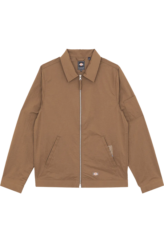 Dickies Skate x Pop Trading Co Eisenhower Jacket Rain Drum Brown - ARROW & BEAST