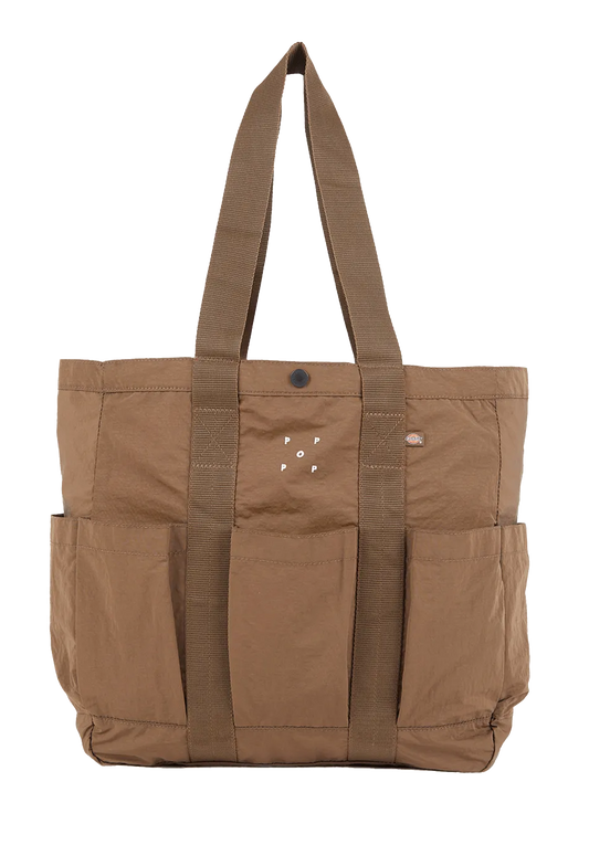 Dickies Skate x Pop Trading Co Tote Bag Rain Drum Brown - ARROW & BEAST