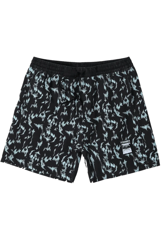 Former Merchandise Swans Diffuse Swim Trunk Pigment Black - ARROW & BEAST
