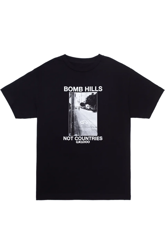 GX1000 Bomb Hills Not Countries Tee Black
