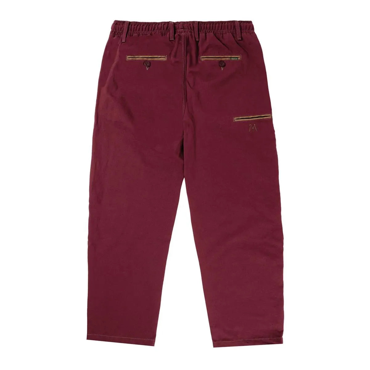 Magenta Skateboards - LOOSE PANTS 2 TONE - BURGUNDY - Burgundy - ARROW & BEAST
