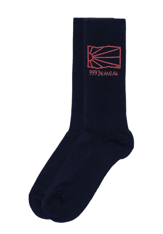 Rassvet #9 Cotton Flag Socks Navy - ARROW & BEAST