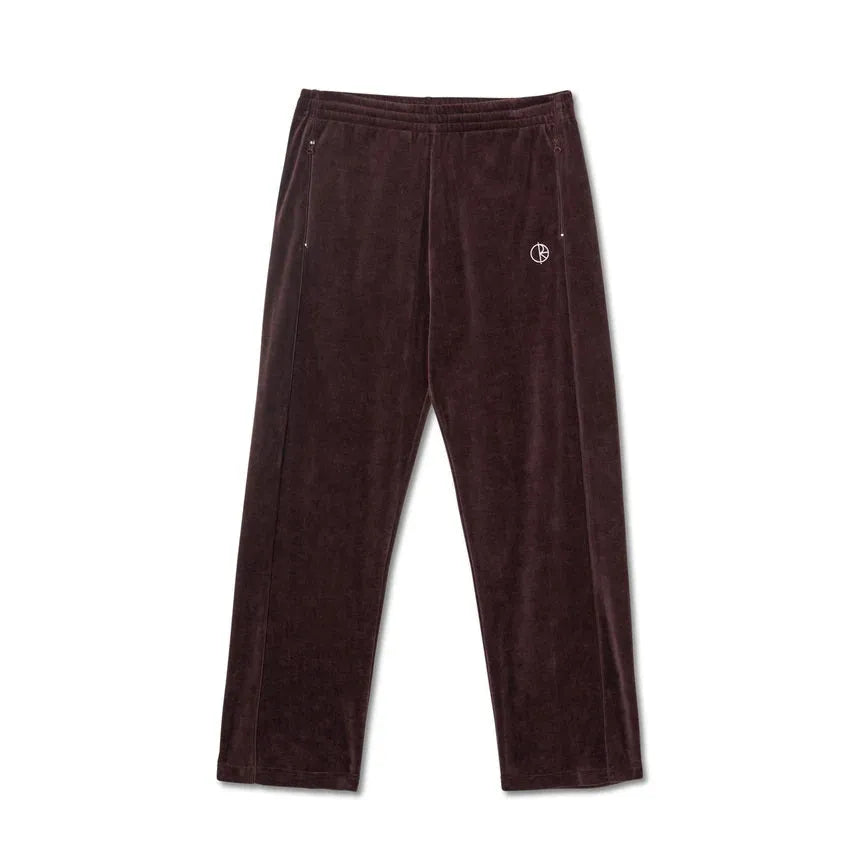 Polar Skate Co. Velour Track Pants Bordeaux - ARROW & BEAST