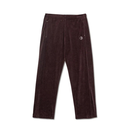Polar Skate Co. Velour Track Pants Bordeaux - ARROW & BEAST