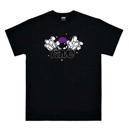 Rave Skateboards - GHOS TEE BLACK - BLACK - ARROW & BEAST