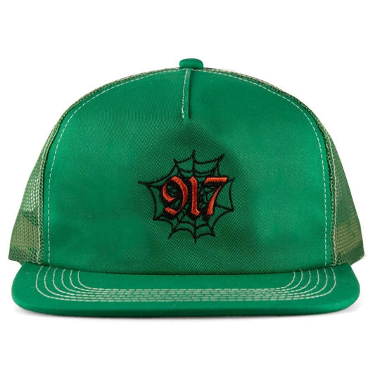 Call Me 917 Web Green Trucker Hat - ARROW & BEAST