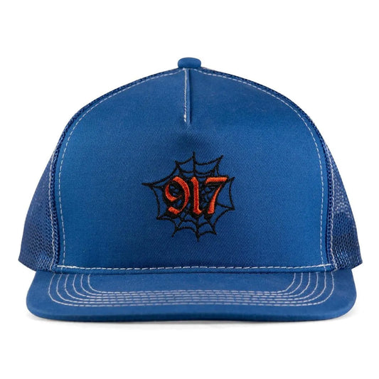 Call Me 917 Web Blue Trucker Hat - ARROW & BEAST