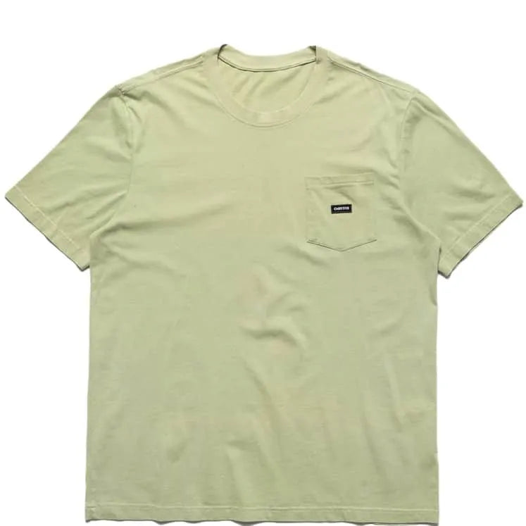 Chrystie NYC Small Patch Logo Pocket Tee Weed Green - ARROW & BEAST
